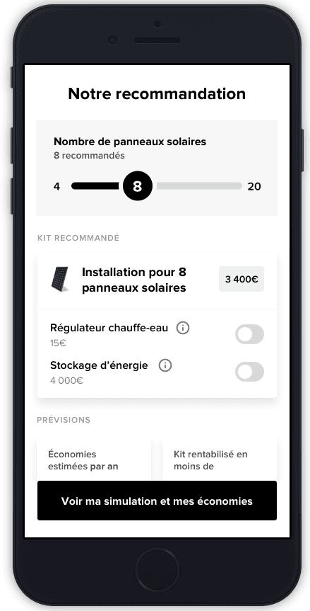Simuler vos économies grâce à votre futur kit solaire Oscaro Power