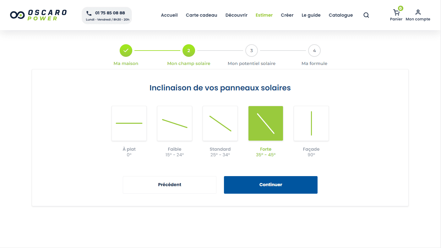 Choisissez la formule idéale : nombre de panneaux, batterie ou vente de surplus énergétique.